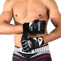 RDX - Leather Training MMA Gloves - Black/Small