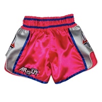 ARWUT - Carbon Edition Muay Thai Shorts - Pink/Silver - Extra Small