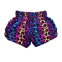 ARWUT - 'Rainbow Leopard' Muay Thai Shorts - Extra Extra Small