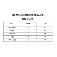 CSG Male Cloth Groin Guard - White/Extra Small