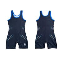 CSG Wrestling Suit (Womens) - Blue/Extra Small