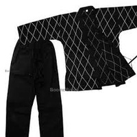 ECONOMY - Hapkido Uniform - White with Black Stitching - 7/200cm 