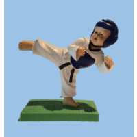 Taekwondo Sparring/Kyrugi Figurine 2 - Blue