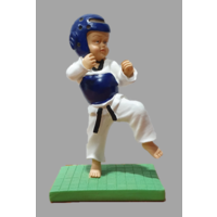 Taekwondo Sparring/Kyrugi Figurine 1 - Blue