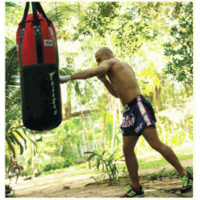 FAIRTEX - 90cm Classic Heavy Bag/Unfilled (HB2) - Black/Red