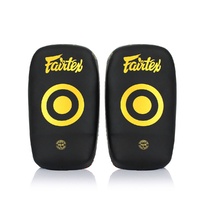 FAIRTEX - Small Lightweight Curved Kick Pads (KPLC6) - Black/Gold