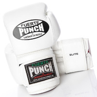 PUNCH - Mexican Fuerte Elite 16oz Boxing Gloves - White 