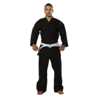 RISING SUN - 8oz Gengi Karate Gi/Uniform - Black/Size 000