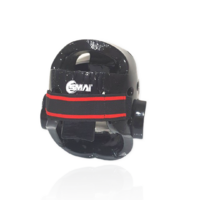 SMAI - Dipped Head Guard - Black - Fixed Clear Face Shield - Extra Extra Large