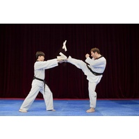 SMAI - White V Ribbed Taekwondo Dobok/Uniform - Size 4