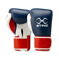 STING - Evolution Bag/Fight Glove - Black/Gold-8oz-Lace Up