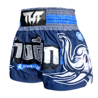 TUFF - Blue War Elephant Thai Boxing Shorts - Extra Extra Small