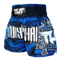 TUFF - Blue Camouflage Thai Boxing Shorts - Extra Extra Small
