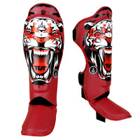 TUFF - Tiger MMA Shin Guards - Red/Small