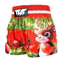 TUFF - Christmas Muay Thai Shorts (Design 9) - Extra Small