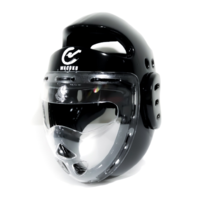 WACOKU - Dipped Head Gear/Guard - Fixed Clear Face Shield - Black/Small