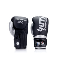 YUTH - Supportive Boxing Gloves - Black/Silver - 12oz