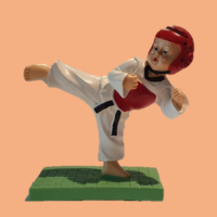 Taekwondo Sparring/Kyrugi Figurine 2 - Blue