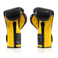 FAIRTEX - "Heavy Hitter" Mexican Style Boxing Gloves (BGV9) - Black/Yellow-12oz