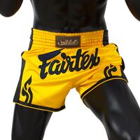 FAIRTEX Yellow Slim Cut Muay Thai Boxing Shorts (BS1701) - Small
