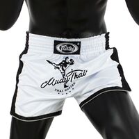 FAIRTEX White Slim Cut Muay Thai Boxing Shorts (BS1707) - Small