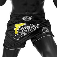 FAIRTEX Black Slim Cut Muay Thai Boxing Shorts (BS1708) - Extra Extra Large