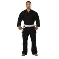 RISING SUN - 10oz Tanto Karate Gi/Uniform - Black/Size 1 