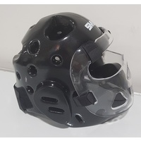 SMAI - Dipped Head Guard - Black - Detachable Clear Mask - Extra Large