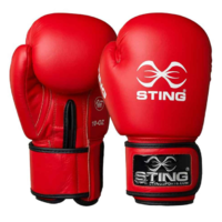 STING - AIBA Approved Competition Boxing Glove - Red/12oz 