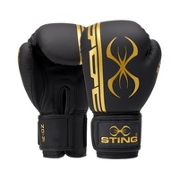 STING - Armaplus Boxing Glove  - Black/Gold-12oz