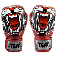 TUFF - Tiger Boxing Gloves - Red/12oz