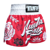 TUFF - Red 'Muay Thai Fighter' Thai Boxing Shorts - Extra Extra Small