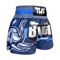 TUFF - Blue War Elephant Thai Boxing Shorts - Extra Extra Small