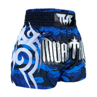TUFF - Blue Camouflage Thai Boxing Shorts - Small