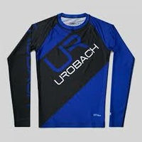 UROBACH - Ranked BJJ Rash Guard - Long Sleeve - White/Large