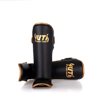 YUTH - Gold Line Shin Guards - Army Green/Gold - Small