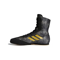 ADIDAS - Box Hog Plus Boxing Boots Black/Gold - Size 9.5