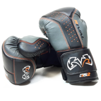 RIVAL BOXING - RB10 Intelli-Shock Bag Gloves - Black/Gold-Large/12oz