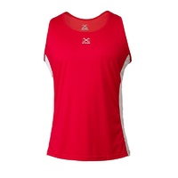 STING - Mettle Junior Male AIBA Approved Boxing Singlet - Red/10