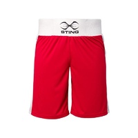 STING - Mettle AIBA Approved Boxing Shorts - Red/Large