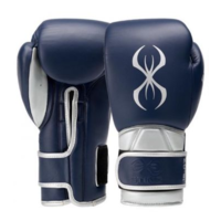 STING - Predator Training Glove - Gun Metal/Blue-12oz-Velcro