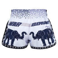 TUFF - White War Elephant Retro Muay Thai Shorts - Small