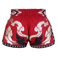 TUFF - Red Yantra Retro Muay Thai Shorts - Small