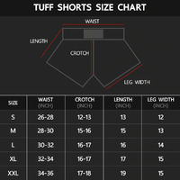 TUFF - Orange Cruel Tiger Thai Boxing Shorts - Extra Extra Small