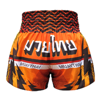TUFF - Orange Double Tiger Thai Boxing Shorts - Extra Extra Small