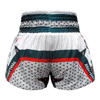 TUFF - White Double Tiger Thai Boxing Shorts - Small