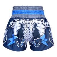 TUFF - Blue War Elephant Thai Boxing Shorts - Small