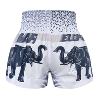 TUFF - White War Elephant Thai Boxing Shorts - Extra Extra Large