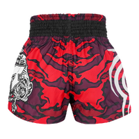 TUFF - Red Camouflage Thai Boxing Shorts - Extra Extra Small