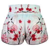 TUFF - 'The Red Crane' High-Cut Retro Muay Thai Shorts - Medium